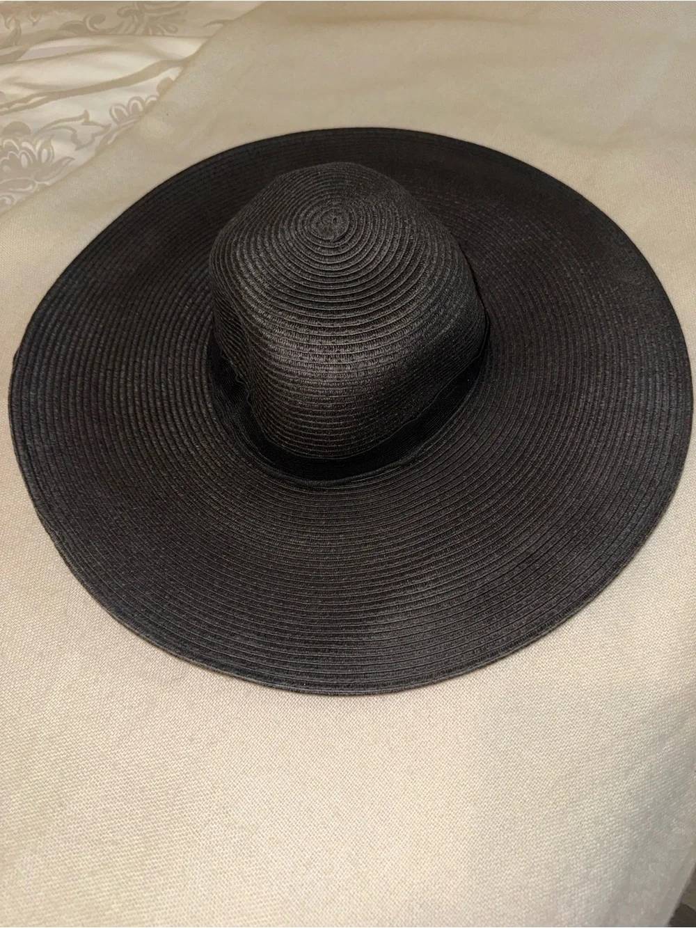 Wide Brim Black Sun Hat